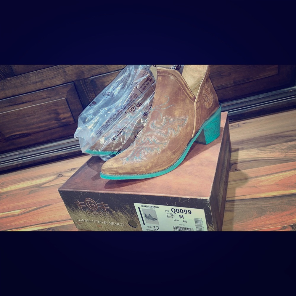 Turquoise Western Boots